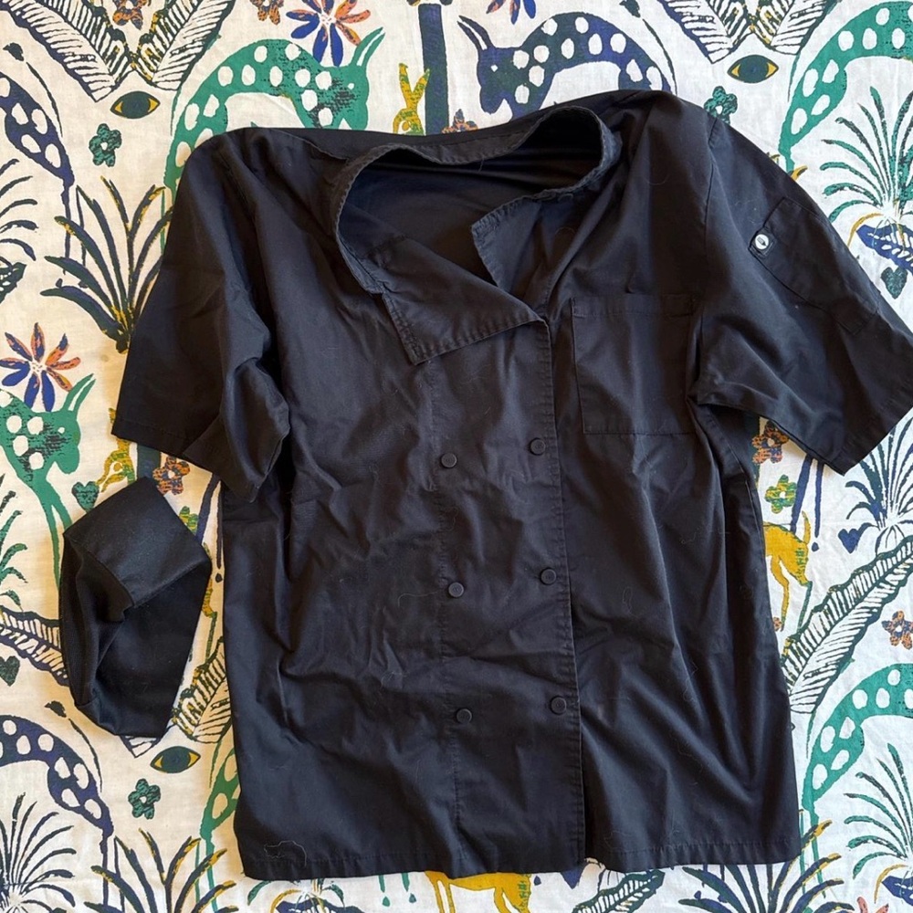 Black Double-Breasted Chef Jacket